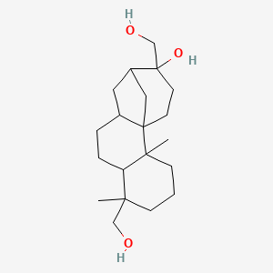 molecular formula C20H34O3 B1253406 4,9-Bis(hydroxymethyl)-4,11b-dimethyltetradecahydro-8,11a-methanocyclohepta[a]naphthalen-9-ol 
