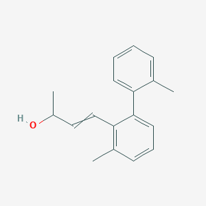 molecular formula C18H20O B12534063 4-(2',3-Dimethyl[1,1'-biphenyl]-2-yl)but-3-en-2-ol CAS No. 656232-17-6