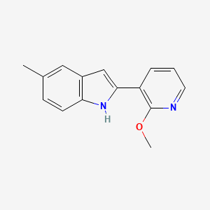 molecular formula C15H14N2O B12534067 2-(2-methoxy-3-pyridinyl)-5-methyl-1H-Indole CAS No. 820977-33-1