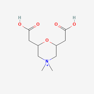 molecular formula C10H18NO5+ B1253408 2-[6-(Carboxymethyl)-4,4-dimethylmorpholin-4-ium-2-yl]acetic acid 