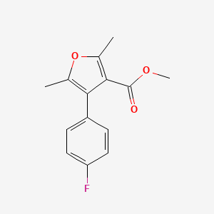 molecular formula C14H13FO3 B12534082 Methyl 4-(4-fluorophenyl)-2,5-dimethylfuran-3-carboxylate CAS No. 672930-43-7