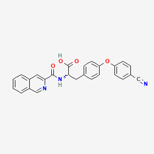 molecular formula C26H19N3O4 B12534131 O-(4-Cyanophenyl)-N-(isoquinoline-3-carbonyl)-L-tyrosine CAS No. 660823-92-7