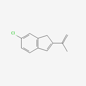 molecular formula C12H11Cl B12534195 6-Chloro-2-(prop-1-en-2-yl)-1H-indene CAS No. 819871-58-4