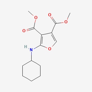 molecular formula C14H19NO5 B12534218 Dimethyl 2-(cyclohexylamino)furan-3,4-dicarboxylate CAS No. 652133-76-1