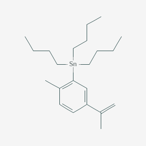 molecular formula C22H38Sn B12534225 Tributyl[2-methyl-5-(prop-1-EN-2-YL)phenyl]stannane CAS No. 820964-76-9