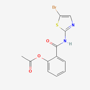 molecular formula C12H9BrN2O3S B12534282 Benzamide, 2-(acetyloxy)-N-(5-bromo-2-thiazolyl)- CAS No. 868529-41-3