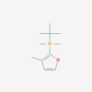 molecular formula C11H20OSi B12534286 tert-Butyl(dimethyl)(3-methylfuran-2-yl)silane CAS No. 672927-82-1