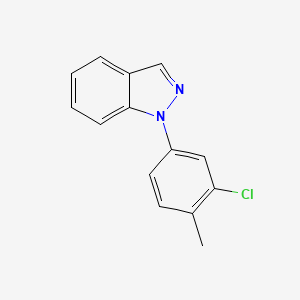 molecular formula C14H11ClN2 B12534302 1-(3-Chloro-4-methylphenyl)-1H-indazole CAS No. 673448-62-9