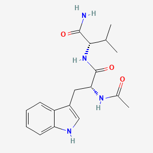 molecular formula C18H24N4O3 B12534329 N-Acetyl-D-tryptophyl-L-valinamide CAS No. 673462-02-7