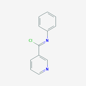 molecular formula C12H9ClN2 B12534343 N-Phenylpyridine-3-carboximidoyl chloride CAS No. 652148-58-8