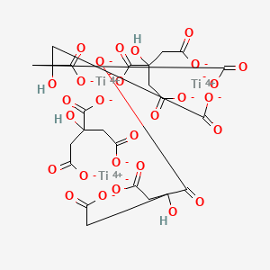 molecular formula C24H20O28Ti3 B1253440 Titanium citrate 