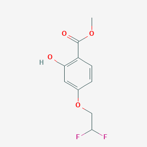 molecular formula C10H10F2O4 B12534434 Benzoic acid, 4-(2,2-difluoroethoxy)-2-hydroxy-, methyl ester CAS No. 651331-91-8