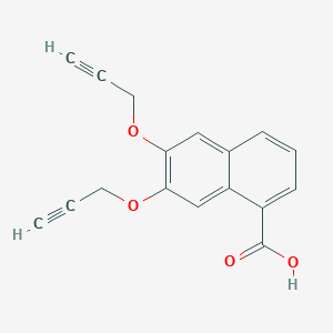 molecular formula C17H12O4 B12534437 6,7-Bis[(prop-2-yn-1-yl)oxy]naphthalene-1-carboxylic acid CAS No. 670269-65-5