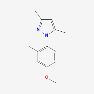 molecular formula C13H16N2O B12534445 1-(4-Methoxy-2-methylphenyl)-3,5-dimethyl-1H-pyrazole 