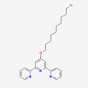 molecular formula C25H30BrN3O B12534471 4-(10-Bromodecyloxy)-2,6-bis(2-pyridyl)pyridine CAS No. 662151-80-6