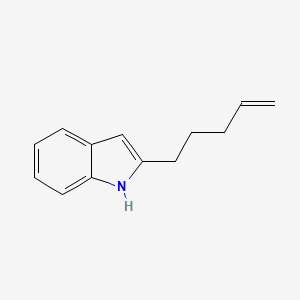 molecular formula C13H15N B12534486 2-(Pent-4-EN-1-YL)-1H-indole CAS No. 683800-26-2