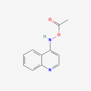 molecular formula C11H10N2O2 B1253449 O-acetyl-N-(quinolin-4-yl)hydroxylamine 