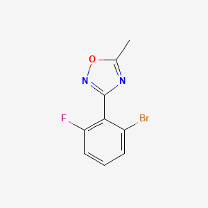 molecular formula C9H6BrFN2O B12534501 3-(2-Bromo-6-fluorophenyl)-5-methyl-1,2,4-oxadiazole CAS No. 820236-83-7