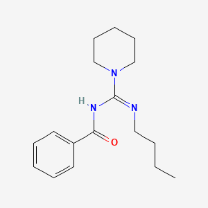 molecular formula C17H25N3O B12534509 N-(N-butyl-C-piperidin-1-ylcarbonimidoyl)benzamide CAS No. 656835-92-6