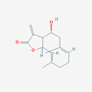 molecular formula C15H20O3 B1253454 (3aR,4R,6E,10E,11aR)-4-hydroxy-6,10-dimethyl-3-methylene-3a,4,5,8,9,11a-hexahydrocyclodeca[b]furan-2-one 