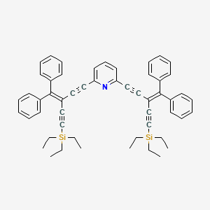 molecular formula C53H53NSi2 B12534544 Pyridine, 2,6-bis[3-(diphenylmethylene)-5-(triethylsilyl)-1,4-pentadiynyl]- CAS No. 662165-38-0