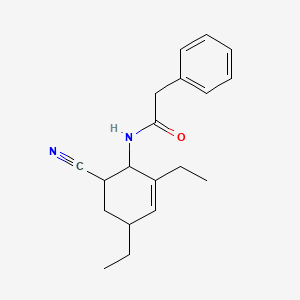 molecular formula C19H24N2O B12534548 N-(6-Cyano-2,4-diethylcyclohex-2-en-1-yl)-2-phenylacetamide CAS No. 671233-42-4