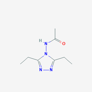molecular formula C8H14N4O B12534556 N-(3,5-Diethyl-4H-1,2,4-triazol-4-yl)acetamide 