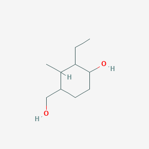 molecular formula C10H20O2 B12534579 2-Ethyl-4-(hydroxymethyl)-3-methylcyclohexan-1-ol CAS No. 821798-81-6