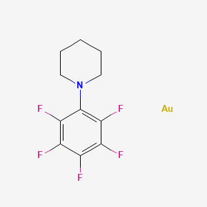 molecular formula C11H10AuF5N B12534619 Gold;1-(2,3,4,5,6-pentafluorophenyl)piperidine CAS No. 653599-29-2