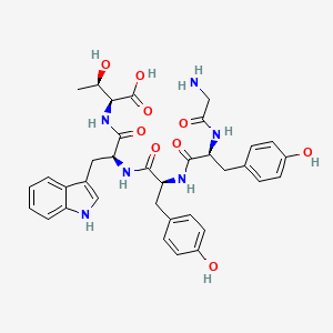 molecular formula C35H40N6O9 B12534643 L-Threonine, glycyl-L-tyrosyl-L-tyrosyl-L-tryptophyl- CAS No. 866720-15-2