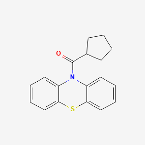 molecular formula C18H17NOS B12534654 Cyclopentyl(10H-phenothiazin-10-yl)methanone CAS No. 828266-39-3