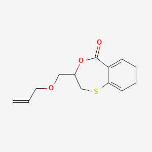 molecular formula C13H14O3S B12534696 5H-4,1-Benzoxathiepin-5-one, 2,3-dihydro-3-[(2-propenyloxy)methyl]- CAS No. 821768-59-6