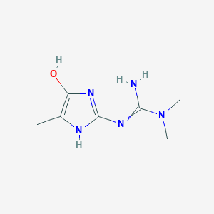 molecular formula C7H13N5O B12534703 N''-(4-Hydroxy-5-methyl-1H-imidazol-2-yl)-N,N-dimethylguanidine CAS No. 663177-99-9