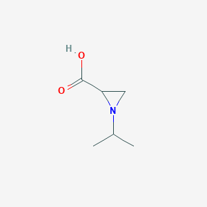 molecular formula C6H11NO2 B12534730 1-(Propan-2-yl)aziridine-2-carboxylic acid CAS No. 743382-70-9