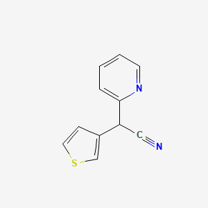 molecular formula C11H8N2S B12534751 Pyridin-2-YL-thiophen-3-YL-acetonitrile CAS No. 864684-85-5