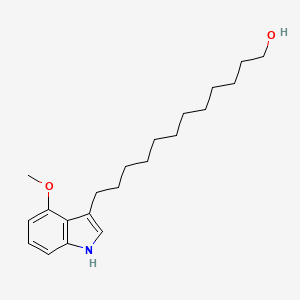 molecular formula C21H33NO2 B12534792 1H-Indole-3-dodecanol, 4-methoxy- CAS No. 651331-35-0