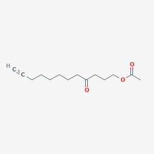 molecular formula C14H22O3 B12534865 11-Dodecyn-4-one, 1-(acetyloxy)- CAS No. 667888-70-2