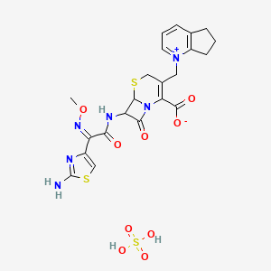 molecular formula C22H24N6O9S3 B1253492 cefpirome sulfate 