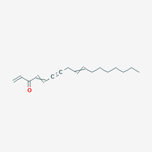 molecular formula C17H24O B12534927 Heptadeca-1,4,9-trien-6-yn-3-one CAS No. 141947-45-7
