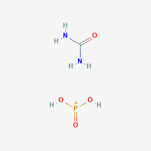molecular formula CH6N2O4P+ B12534957 Dihydroxy(oxo)phosphanium;urea CAS No. 807334-29-8