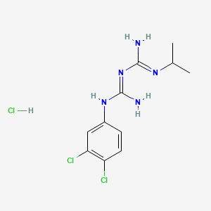 molecular formula C11H16Cl3N5 B1253496 1-[Amino-(3,4-dichloroanilino)methylidene]-2-propan-2-ylguanidine;hydrochloride CAS No. 6001-93-0