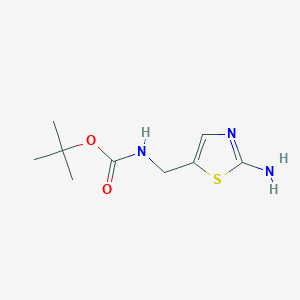 molecular formula C9H15N3O2S B12534981 Tert-butyl [(2-amino-1,3-thiazol-5-yl)methyl]carbamate CAS No. 820231-13-8