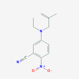molecular formula C13H15N3O2 B12534997 Benzonitrile, 5-[ethyl(2-methyl-2-propenyl)amino]-2-nitro- CAS No. 821776-70-9