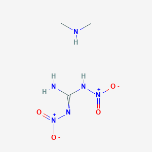 molecular formula C3H10N6O4 B12535218 N,N''-Dinitroguanidine--N-methylmethanamine (1/1) CAS No. 666736-90-9