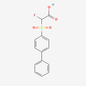 molecular formula C14H11FO4S B12535219 2-Fluoro-2-(4-phenylphenyl)sulfonylacetic acid CAS No. 653588-45-5