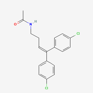 molecular formula C18H17Cl2NO B12535231 N-[4,4-Bis(4-chlorophenyl)but-3-en-1-yl]acetamide CAS No. 820213-34-1