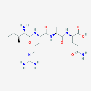 molecular formula C20H38N8O6 B12535260 L-Isoleucyl-N~5~-(diaminomethylidene)-L-ornithyl-L-alanyl-L-glutamine CAS No. 798540-24-6