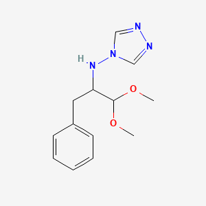 molecular formula C13H18N4O2 B12535265 N-(1,1-Dimethoxy-3-phenylpropan-2-yl)-4H-1,2,4-triazol-4-amine CAS No. 652538-58-4