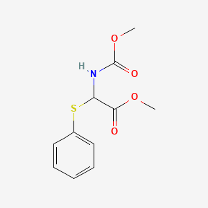 molecular formula C11H13NO4S B12535273 Methyl 2-(methoxycarbonylamino)-2-phenylsulfanylacetate CAS No. 837363-59-4