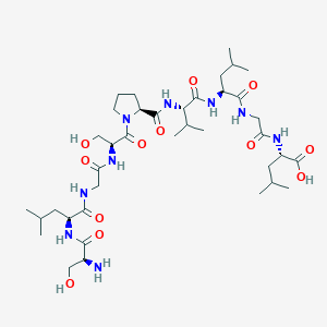 molecular formula C38H67N9O12 B12535299 L-Seryl-L-leucylglycyl-L-seryl-L-prolyl-L-valyl-L-leucylglycyl-L-leucine CAS No. 735329-52-9